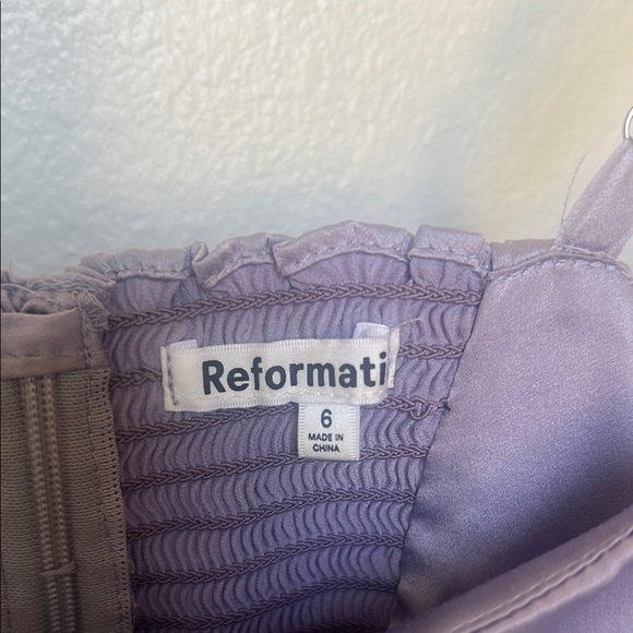 Reformation Overland 100 % Silk Sleek Lavender Top - Picture 2 of 7